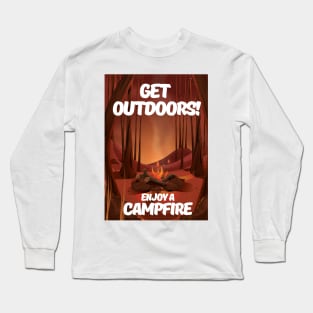 Get Outdoors! Enjoy a Campfire Long Sleeve T-Shirt